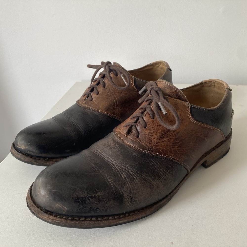 Bed Stu Cobbler Series Men's Oxford 2 Tone Leather Distressed Shoe Size 11